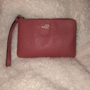 Coach Corner Zip Wristlet